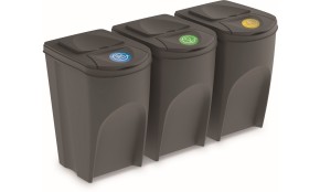 Odpadkový koš Prosperplast SORTIBOX 3 x 35 l šedý